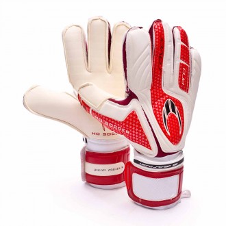 Luvas  HO Soccer Pro Saver DUO Branco-Vermelho