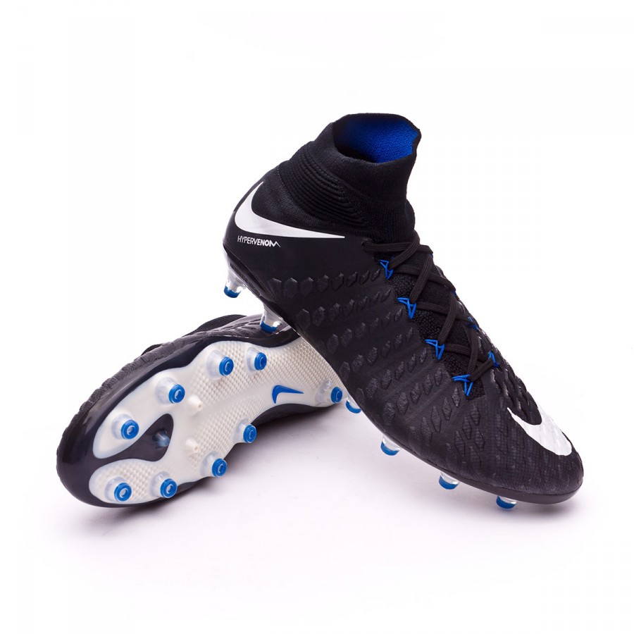 nike hypervenom phantom 3 black and blue