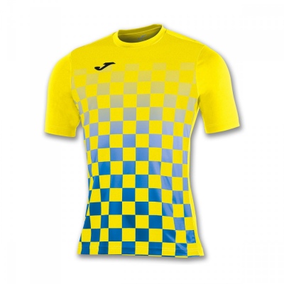 Camiseta Joma Flag mc Amarillo Azul royal Tienda de CAMISETA JOMA FLAG NEGRO AMARILLO MC Equipaciones de