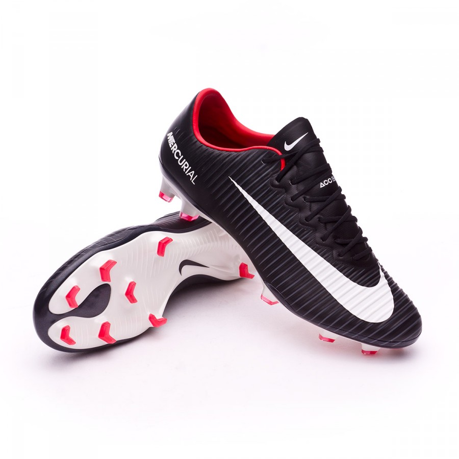 nike mercurial black and white