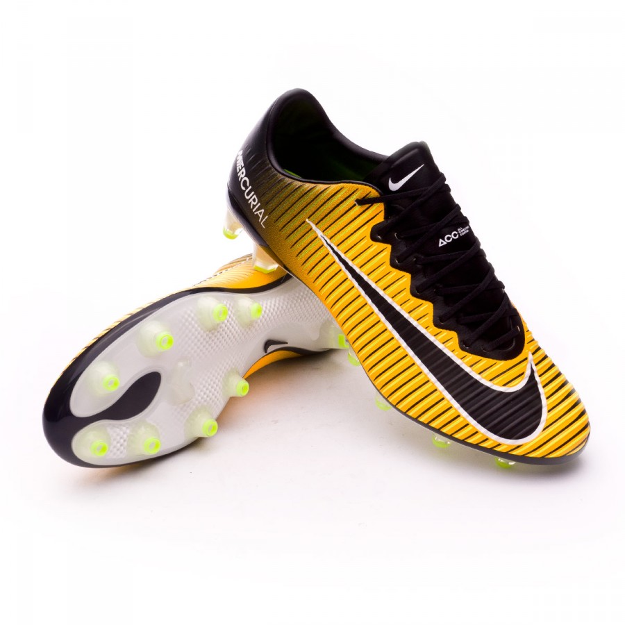 nike mercurial orange and black