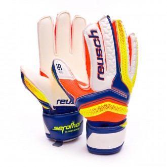 Luvas  Reusch Serathor SG Finger Support Crianças Dazzling blue-Safety yellow