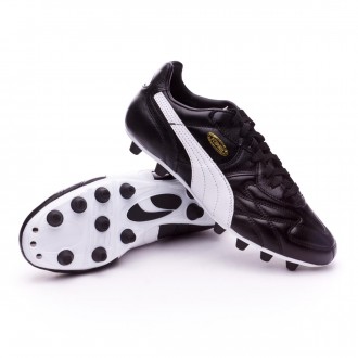 Chuteira  Puma King Top FG Black-White-Team gold