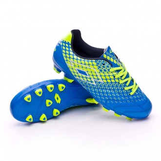 Chuteira  Lotto Spider 700 XIV FG Crianças Blue atlantic-Yellow safety