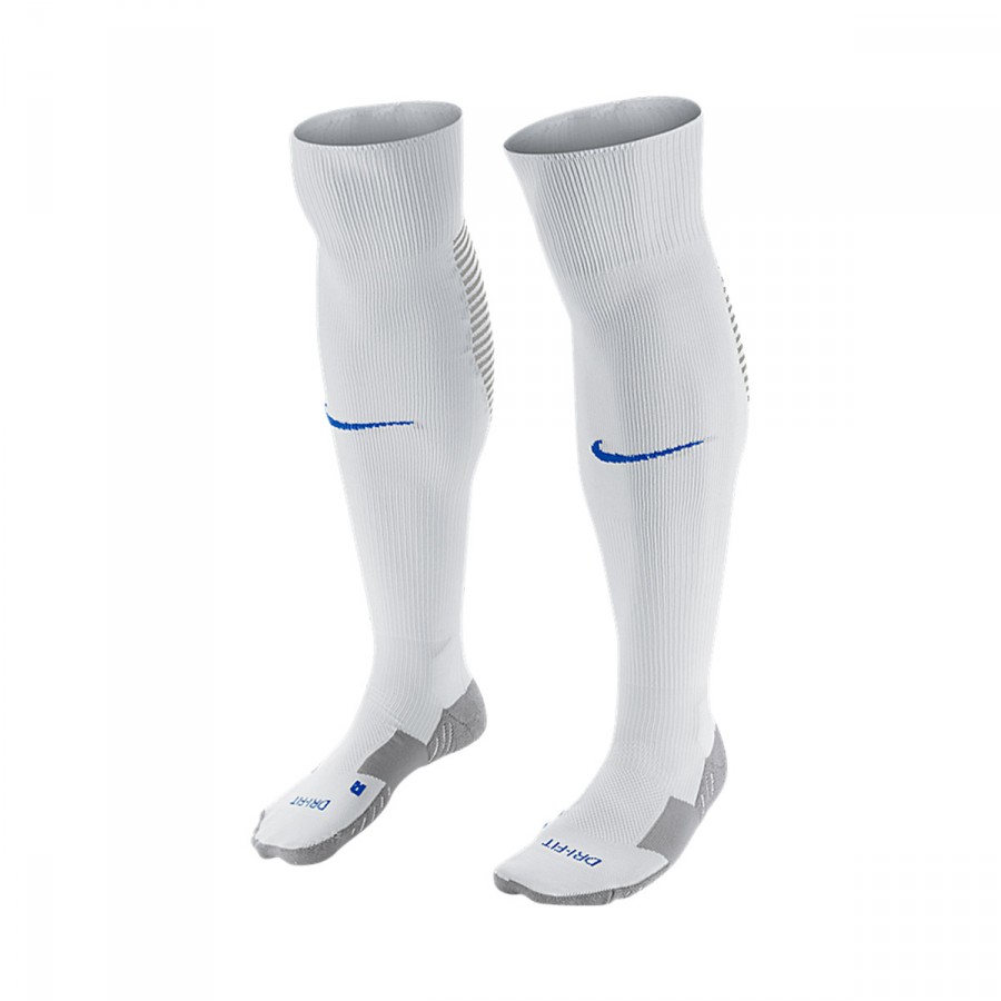 white and blue nike socks
