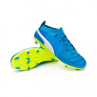 Chuteira  Puma One 17.3 AG Crianças Atomic blue-Puma white-Safety yellow