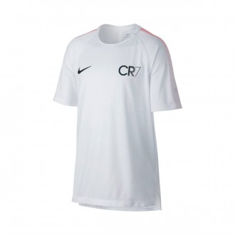 Camisola  Nike Squad Dry CR7 SS GX Crianças White-Blue tnt