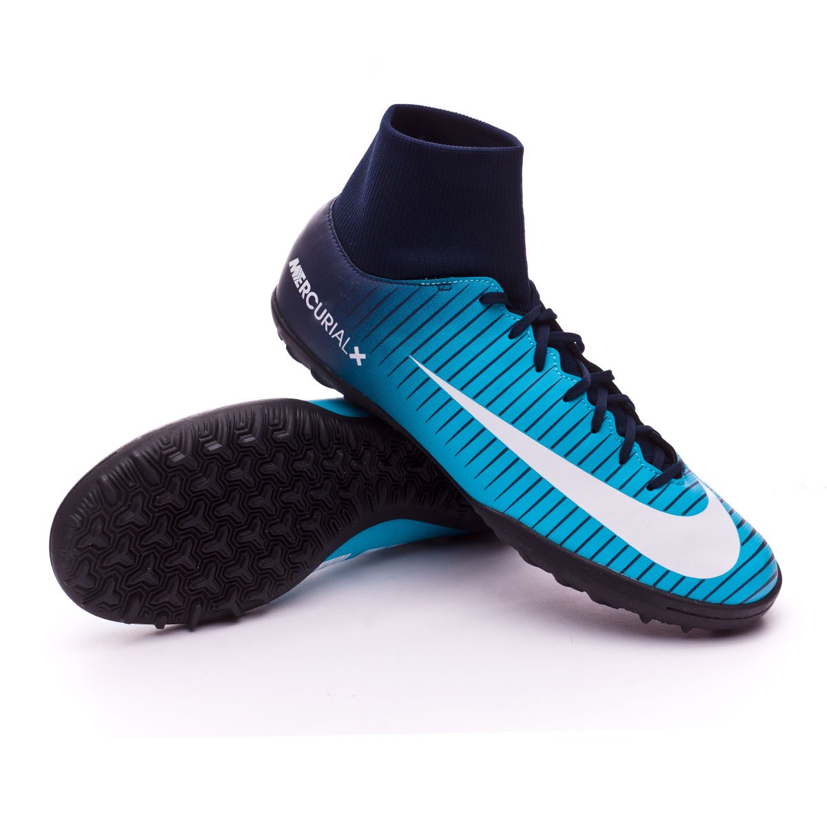 Zapatilla Nike MercurialX Victory VI DF Turf Glacier blue-Gamma  blue-Obsidian-White - Tienda de fútbol Fútbol Emotion