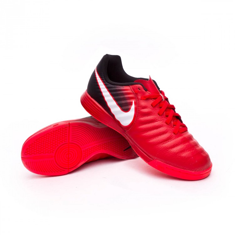 Futsal Boot Nike Jr TiempoX Ligera IV IC University red-White-Black -  Football store Fútbol Emotion