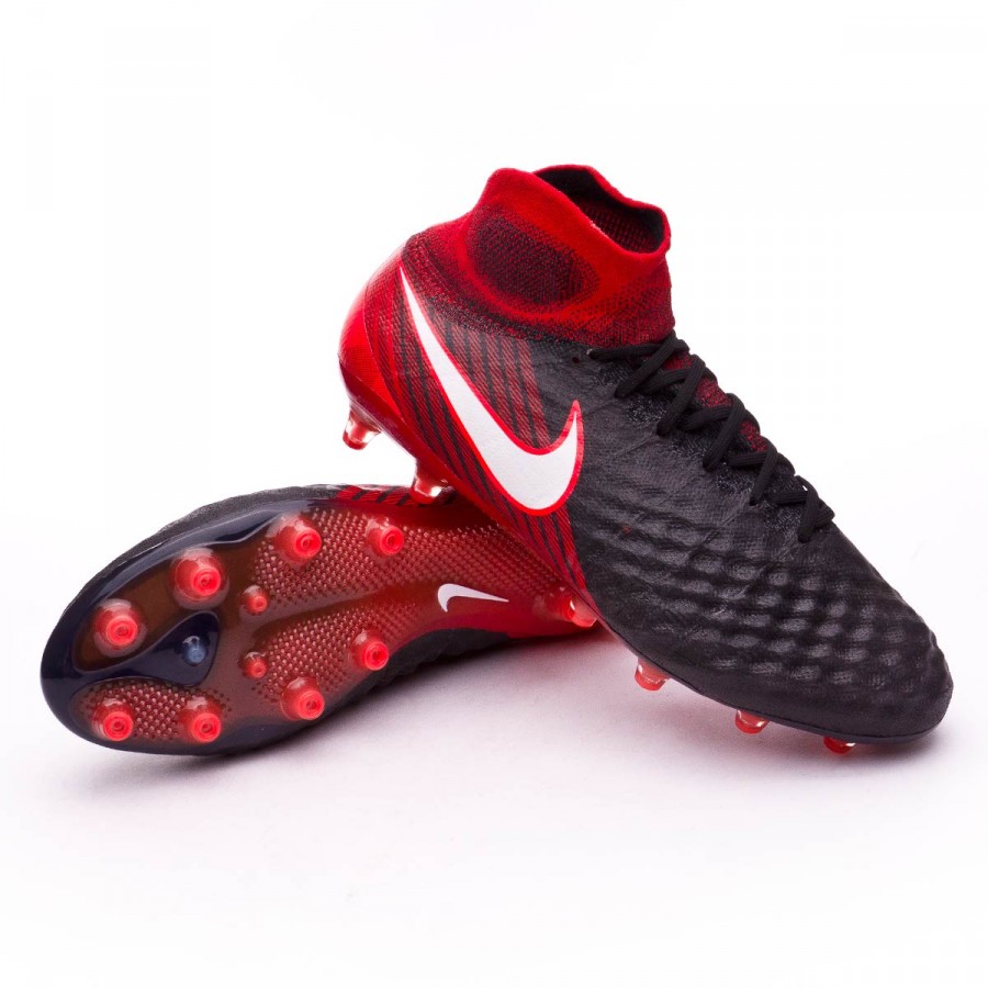 Bota de fútbol Nike Magista Obra II ACC AG-Pro Black-White-University red -  Tienda de fútbol Fútbol Emotion