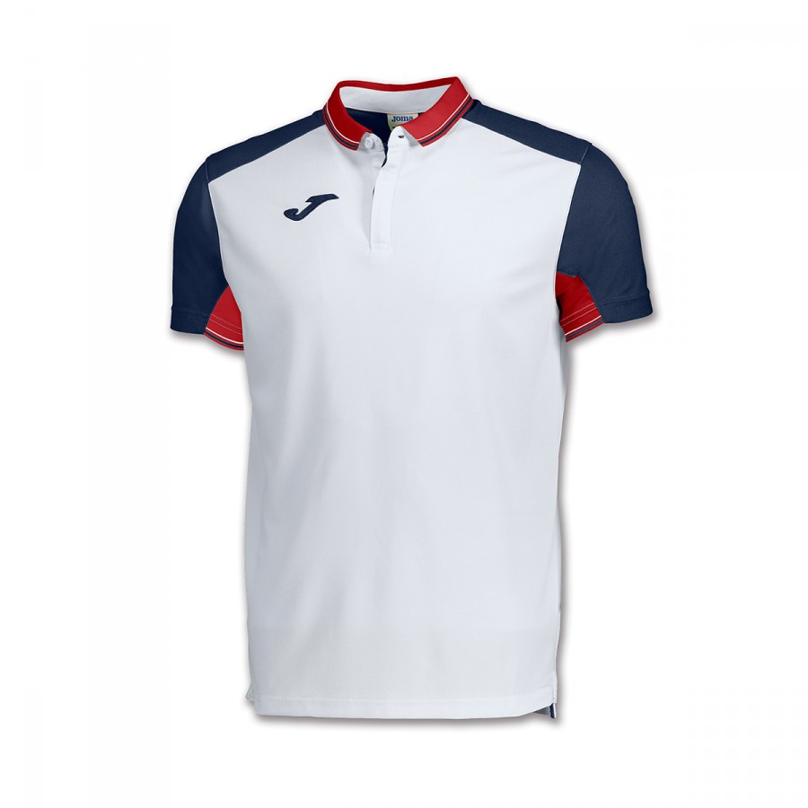 Polo Shirt Joma Granada White Navy Blue Red Tienda De Futbol