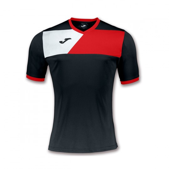 camisetas de futbol color rojo y negro