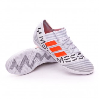 Sapatilha de Futsal  adidas Nemeziz Messi 17.3 IN Crianças White-Solar orange-Core black