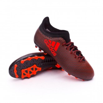 Chuteira  adidas X 17.3 AG Crianças Core black-Solar red-Solar orange