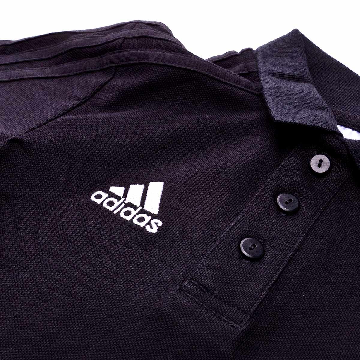 polo negro adidas