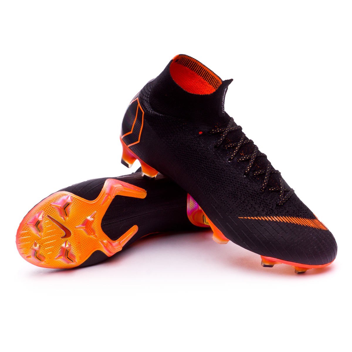 nike mercurial black and orange