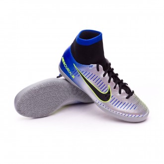 Sapatilha de Futsal  Nike MercurialX Victory VI DF IC Neymar Crianças Racer blue-Black-Chrome-Volt