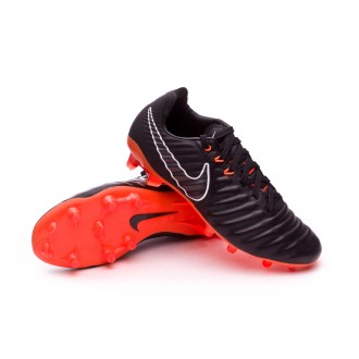 Kids Tiempo Legend VII Elite FG  Black-Total orange-Black-White