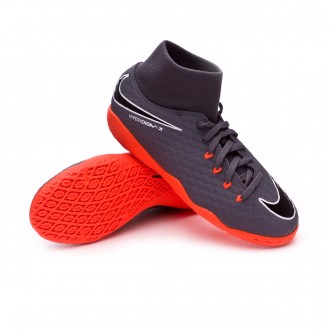 Sapatilha de Futsal  Nike Hypervenom PhantomX III Academy DF IC Crianças Dark grey-Total orange-White