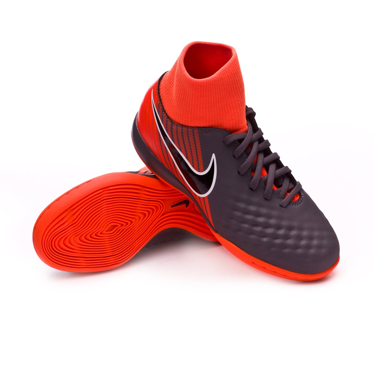 Sapatilha de Futsal Nike Magista ObraX II Academy DF IC Crianças Dark  grey-Black-Total orange-White - Loja de futebol Fútbol Emotion