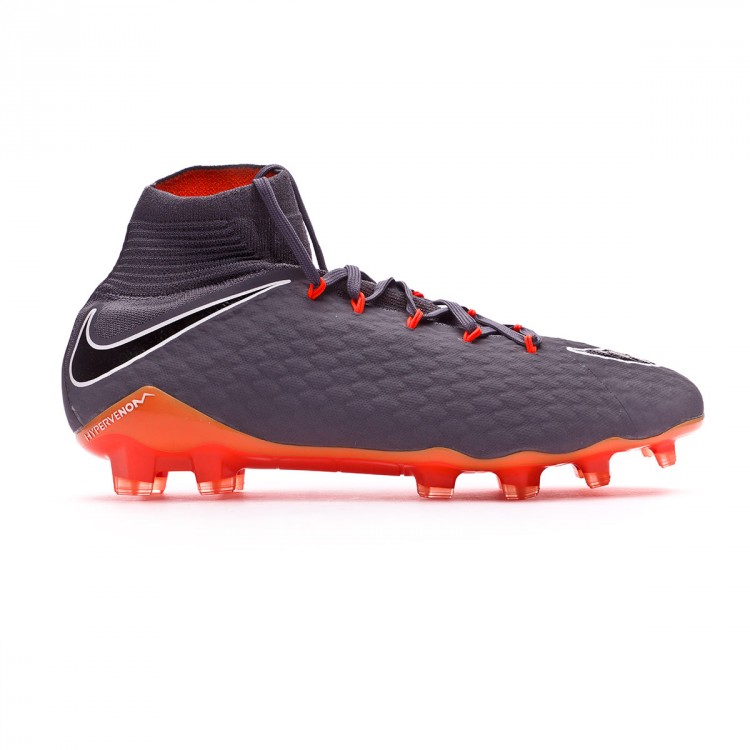 Football Boots Nike Hypervenom Phantom III Pro DF FG Dark grey-Total  orange-White - Football store Fútbol Emotion