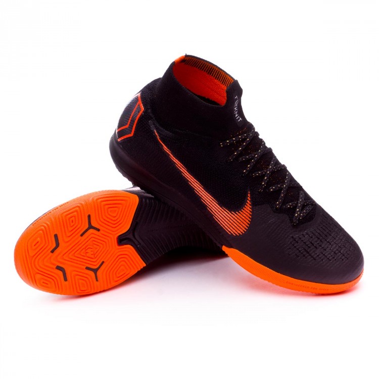 Futsal Boot Nike Mercurial SuperflyX VI Elite IC Black-Total orange-White -  Football store Fútbol Emotion