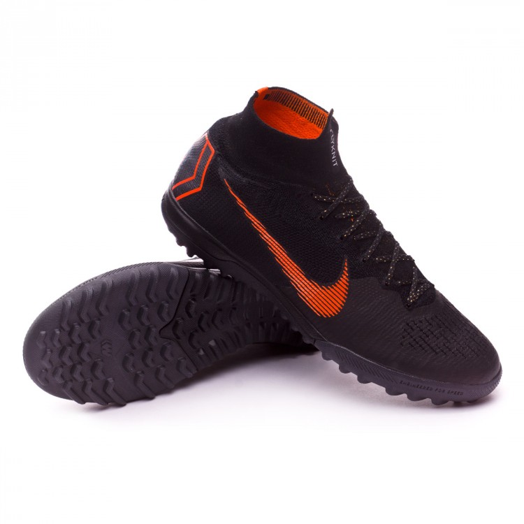 Zapatilla Nike Mercurial SuperflyX VI Elite Turf Black-Total orange-White -  Tienda de fútbol Fútbol Emotion