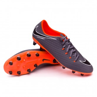 Chuteira  Nike Hypervenom Phantom III Academy AG-Pro Dark grey-Total orange-White