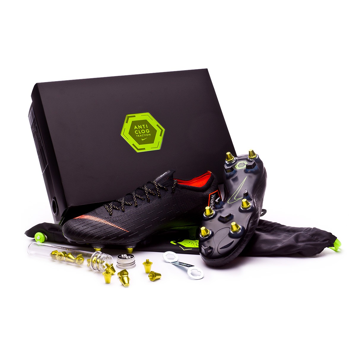 boot nike mercurial vapor xii elite sg pro anti clog black total