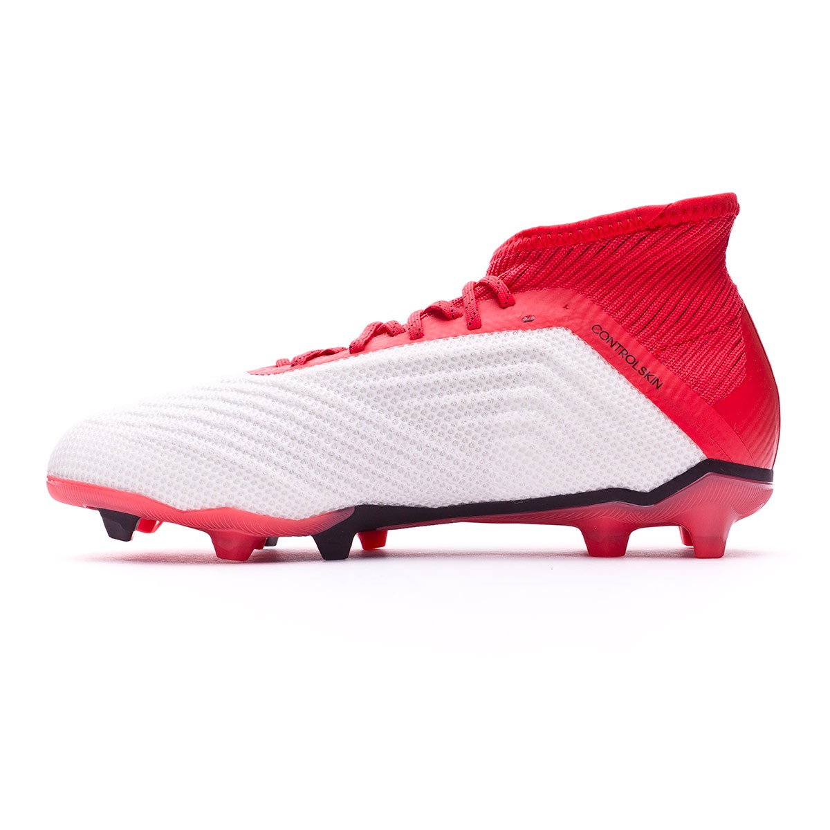 Bota de fútbol adidas Predator 18.1 FG Niño White-Core black-Real coral -  Tienda de fútbol Fútbol Emotion