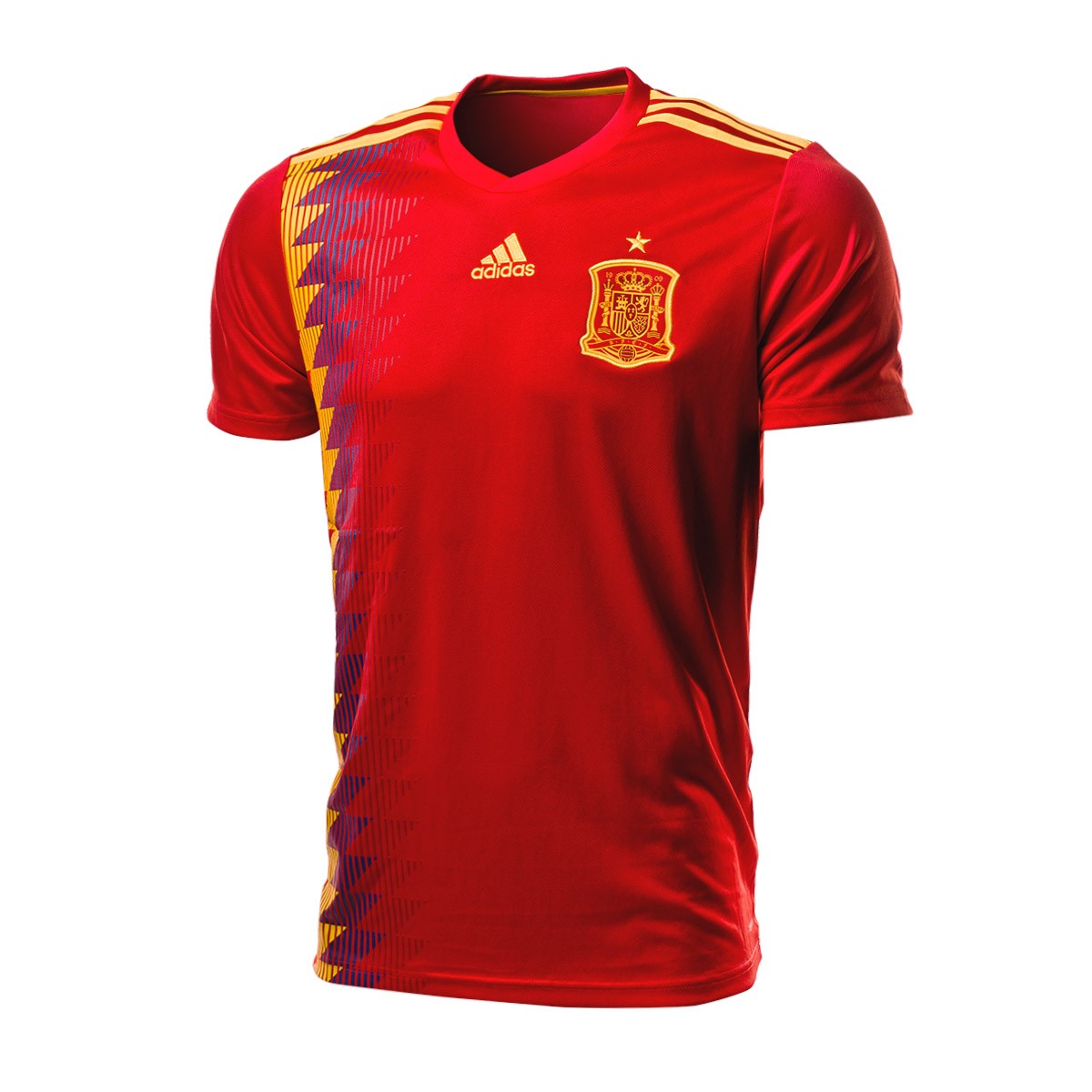 Jersey adidas Spain 2017-2018 Home Red-Gold - F\u00fatbol Emotion