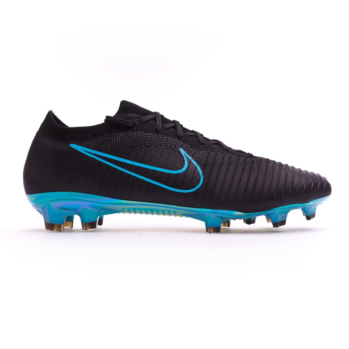 Zapatos de fútbol Nike Mercurial Vapor Flyknit Ultra FG Black-Gamma blue -  Tienda de fútbol Fútbol Emotion