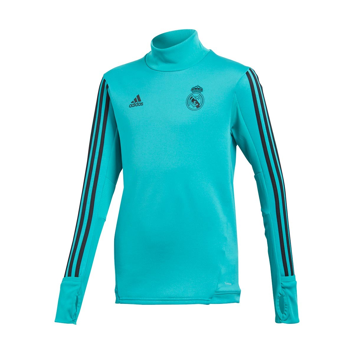 Sudadera adidas Real Madrid Training Top 2017-2018 Niño Aero reef-Black - Fútbol Emotion