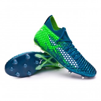 Future 18.1 Netfit hyFG Deep Lagoon-Puma white-Green gecko