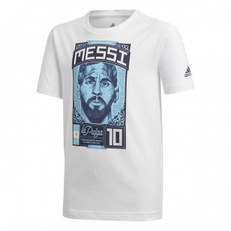 Camisola  adidas Messi Graphic Crianças White
