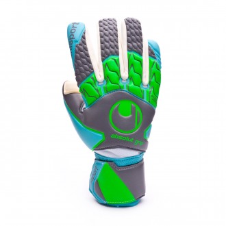 Luvas Uhlsport Absolutgrip Tight HN Dark grey-Ciano-Fluor green