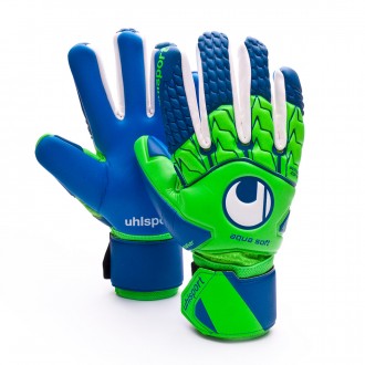 Luvas  Uhlsport Aquasoft HN Windbreaker Fluor green-Pacific blue-White