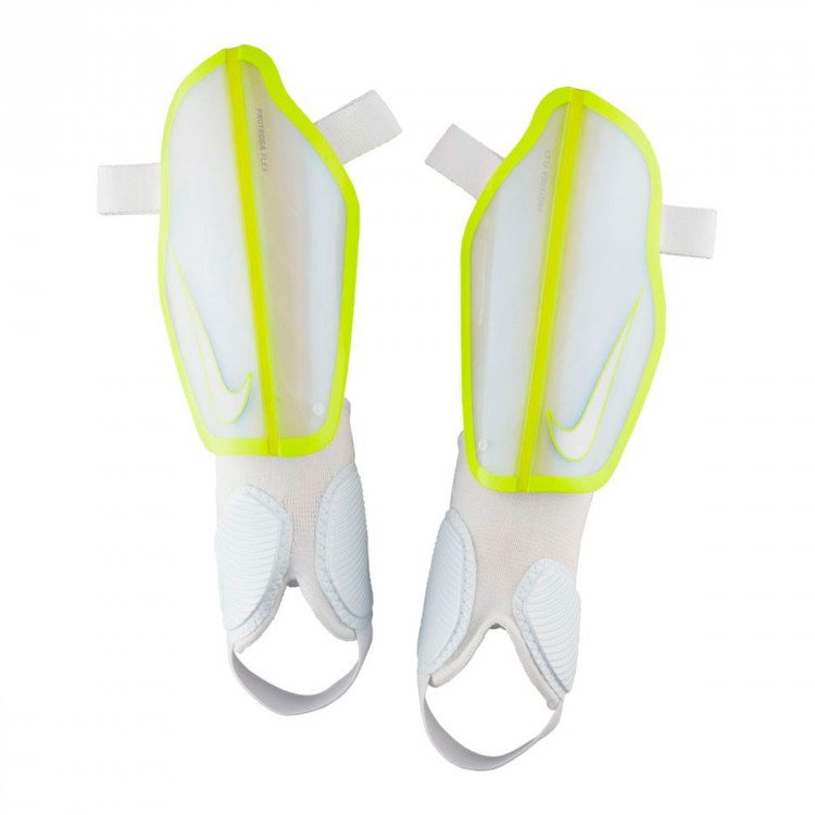 Espinillera Nike Protegga Flex White-Volt - Tienda de fútbol Fútbol Emotion