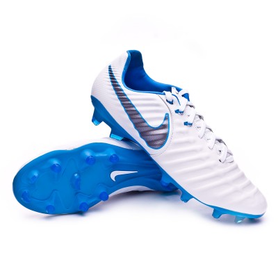 Football Boots Nike Tiempo Legend VII Pro FG White-Metallic cool grey-Blue  hero - Football store Fútbol Emotion