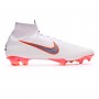 Mercurial Superfly VI Elite FG White-Metallic cool grey-Total orange