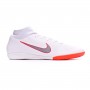 Mercurial SuperflyX VI Academy IC White-Metallic cool grey-Total orange