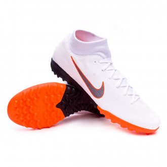 Sapatilhas  Nike Mercurial SuperflyX VI Academy Turf White-Metallic cool grey-Total orange