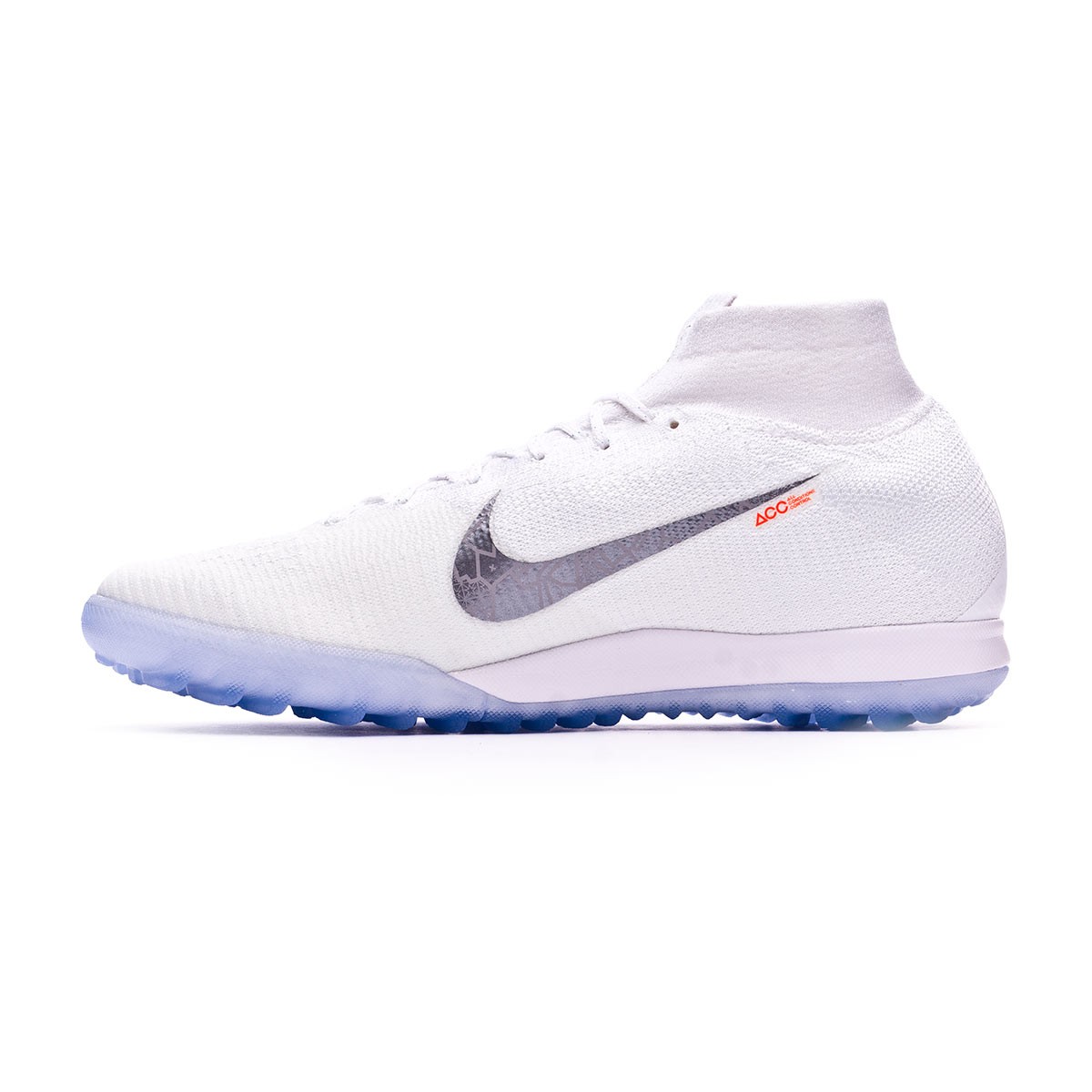 Football Boot Nike Mercurial SuperflyX VI Elite Turf White-Metallic cool  grey - Football store Fútbol Emotion