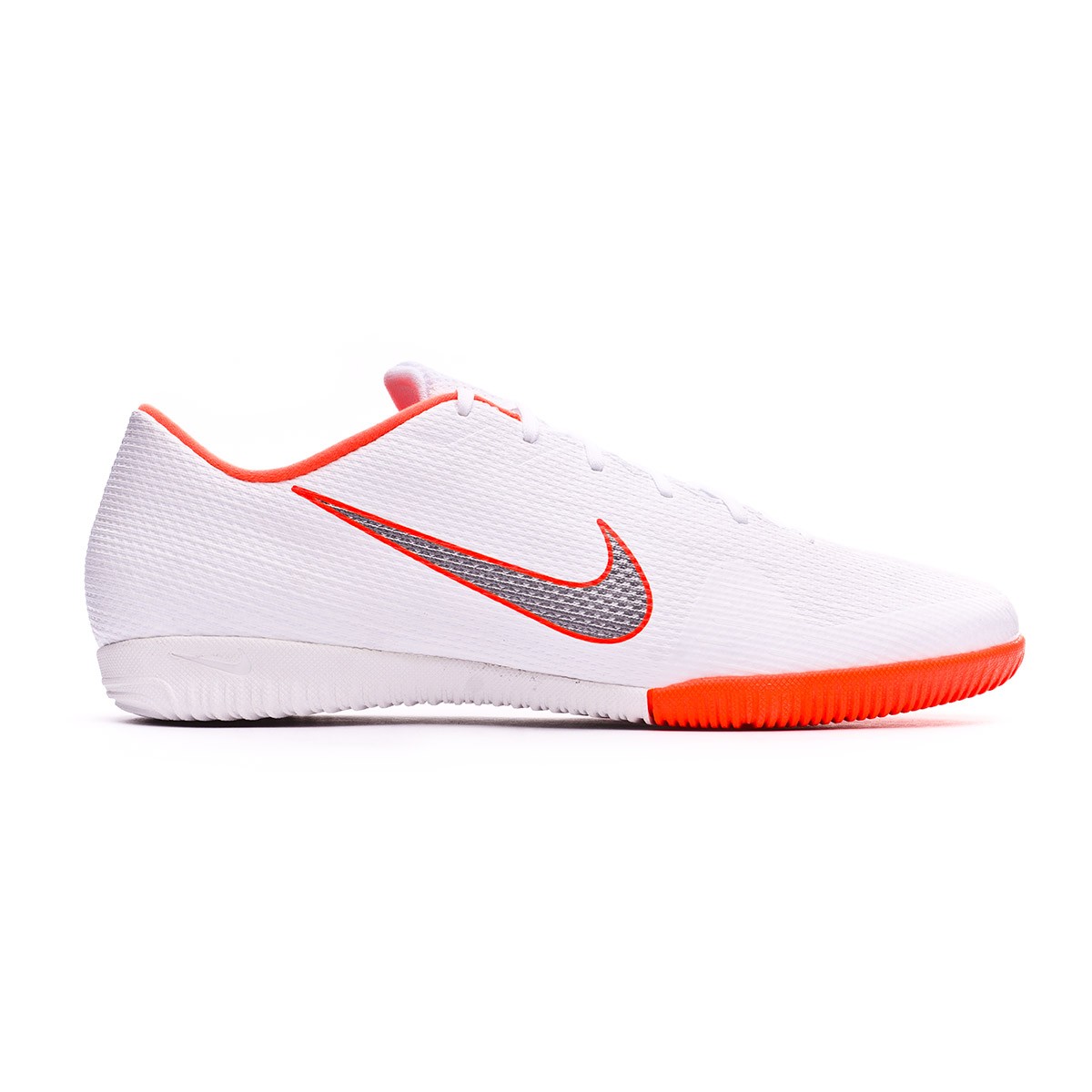 Futsal Boot Nike Mercurial VaporX XII Academy IC White-Metallic cool  grey-Total orange - Football store Fútbol Emotion