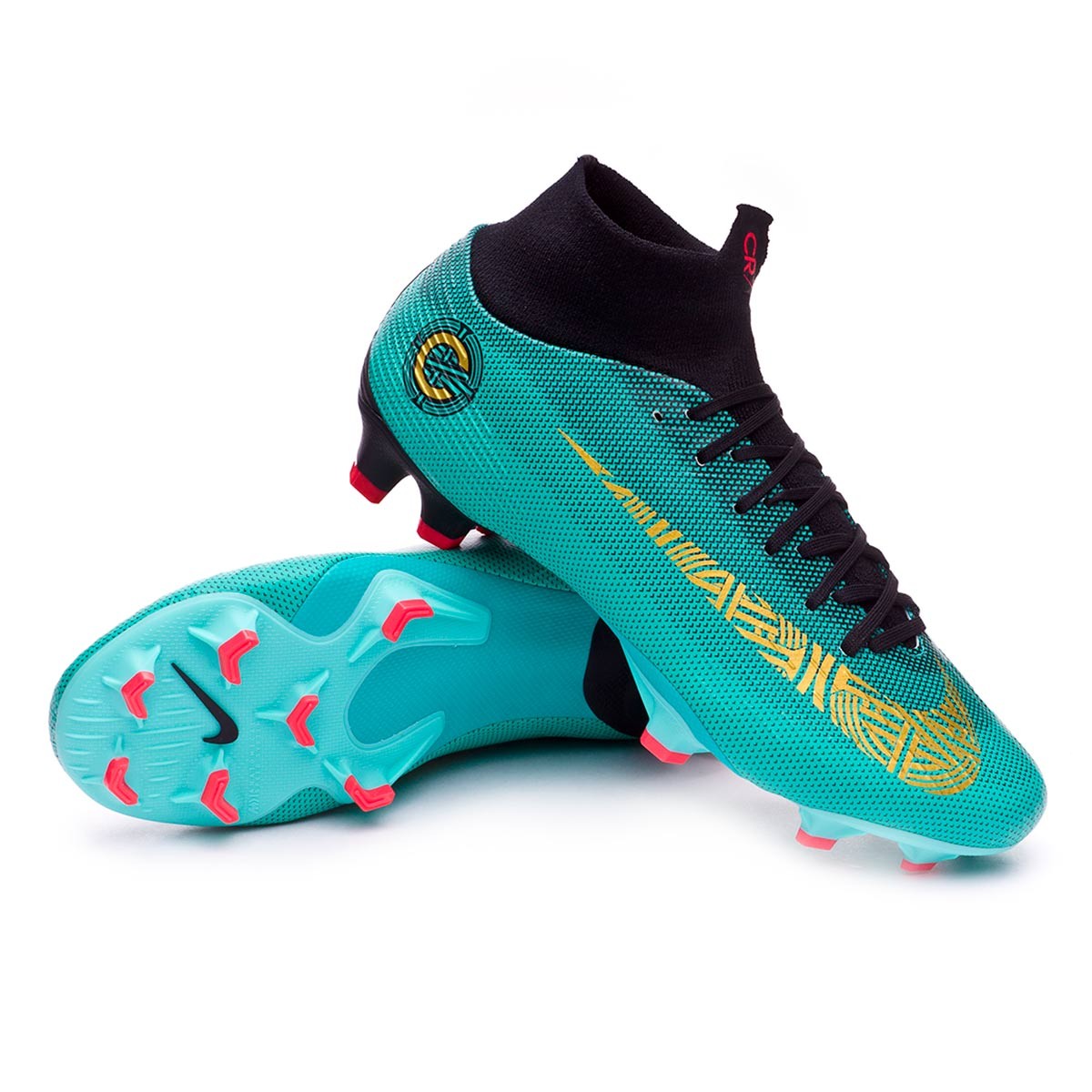 Bota Mercurial Superfly VI Pro CR7 FG Clear jade-Metallic vivid gold-Black Bota Mercurial Superfly VI Pro CR7 FG Clear jade-Metallic vivid gold-Black