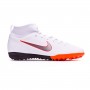 Mercurial SuperflyX VI Academy GS Turf Crianças White-Metallic cool grey-Total orange