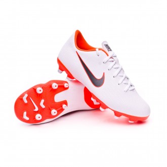 Chuteira  Nike Mercurial Vapor XII Academy GS MG Crianças White-Metallic cool grey-Total orange