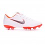 Kids Mercurial Vapor XII Academy GS MG White-Metallic cool grey-Total orange