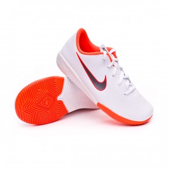 Sapatilha de Futsal  Nike Mercurial VaporX XII Academy PS IC Crianças White-Metallic cool grey-Total orange