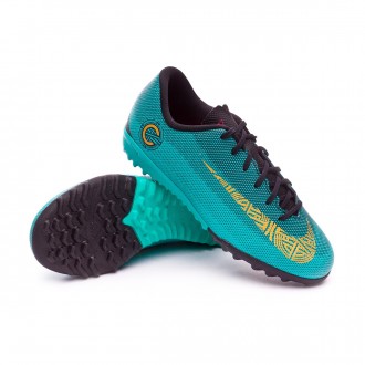 Sapatilhas  Nike Mercurial VaporX XII Academy GS CR7 Turf Crianças Clear jade-Metallic vivid gold-Black